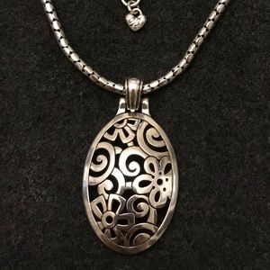 Brighton Contempo Oval Necklace w/ Floral design.